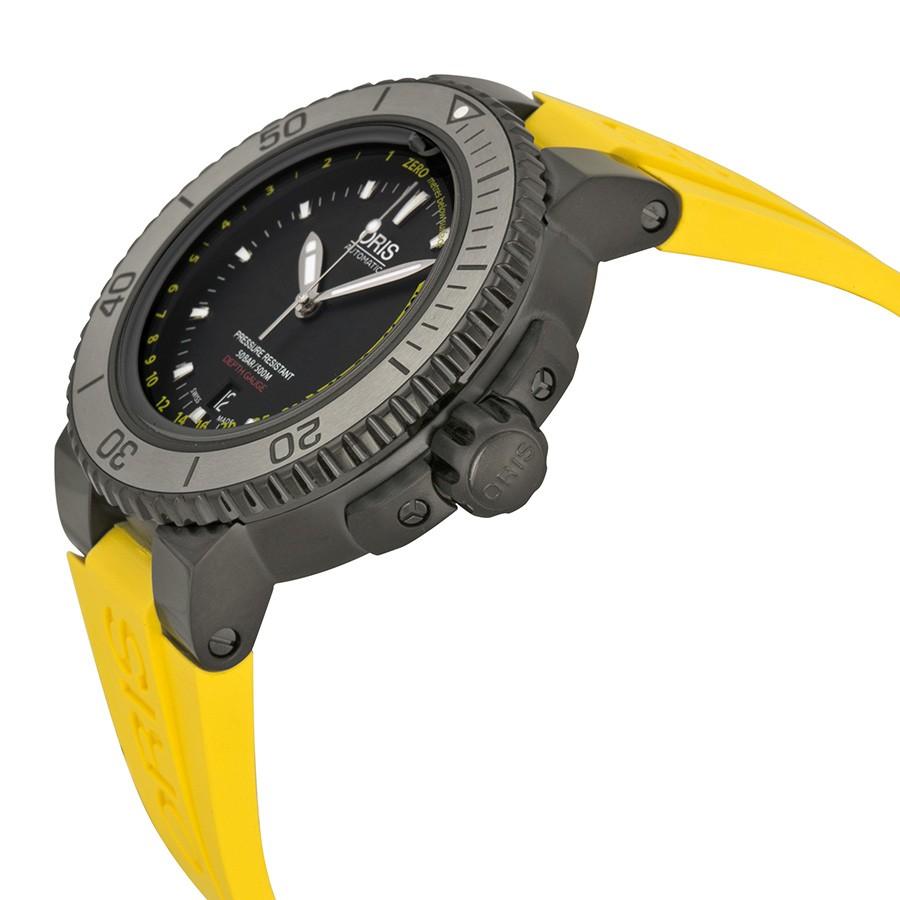 Oris Aquis Depth Gauge 733 7675 47 54 RS Yellow мужские наручные швейцарские часы Орис